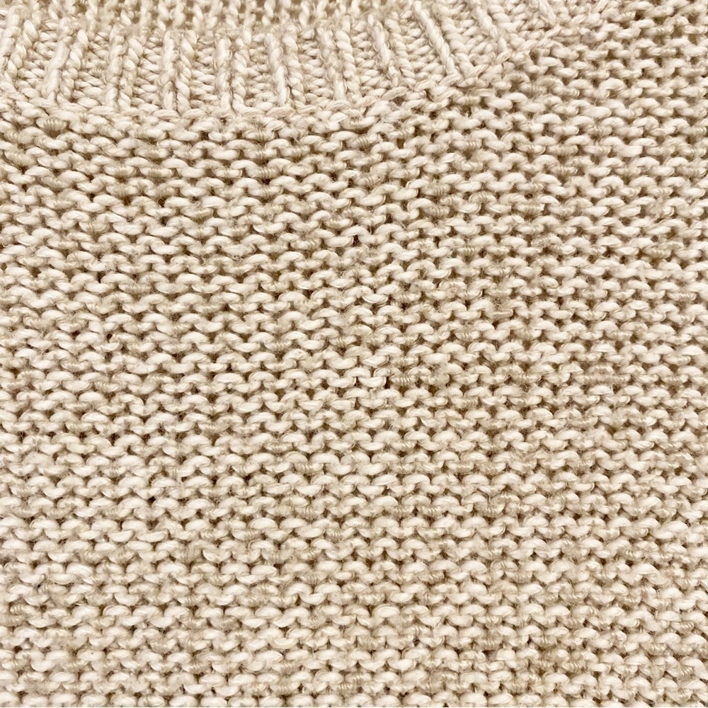 Bar III | Knit Crewneck Sweater Cream Beige Cotton Size Small - Picture 3 of 4